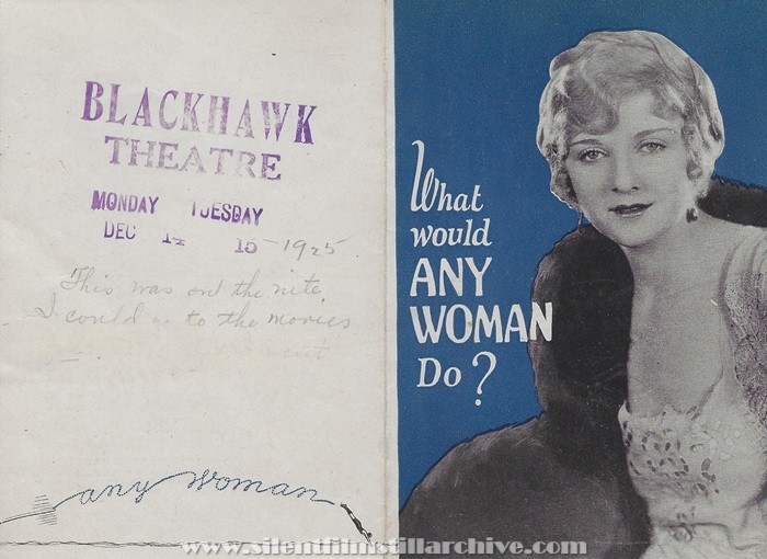 Herald for ANY WOMAN (1925) with Alice Terry