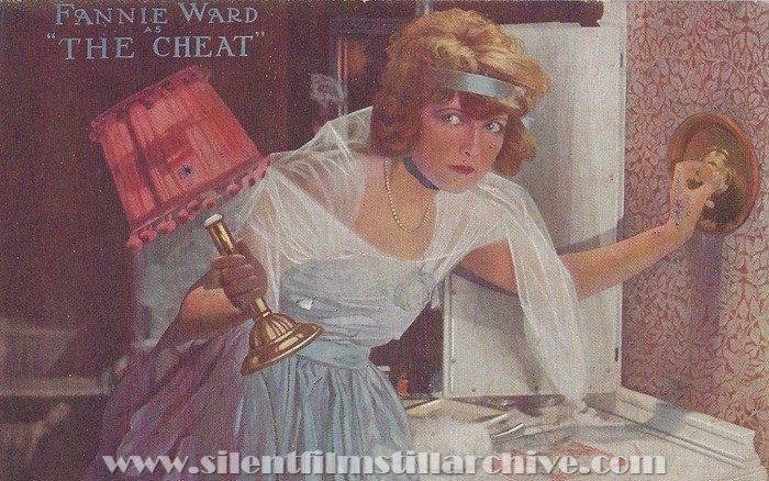 Postcard for THE CHEAT (1915) with Fannie Ward