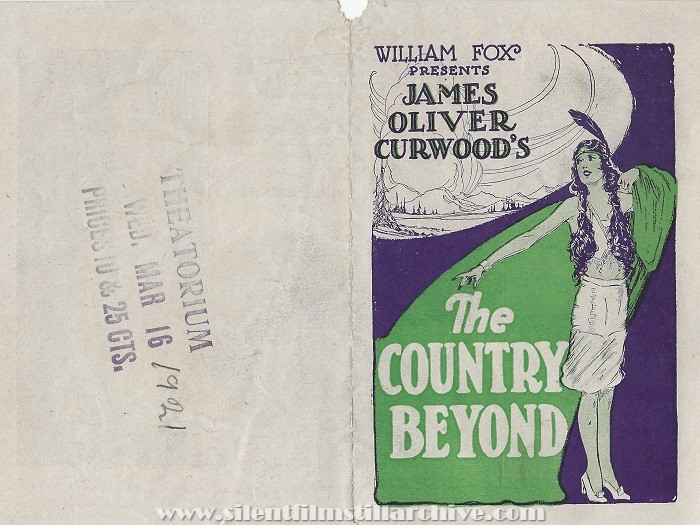 Herald for THE COUNTRY BEYOND (1926) with Olive Borden