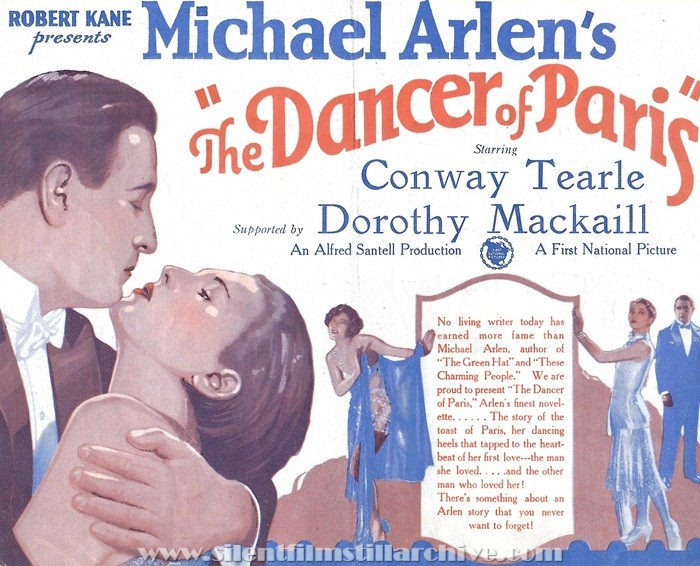 Herald for THE DANCER OF PARIS (1926) with Conway Tearle and Dorothy Mackaill