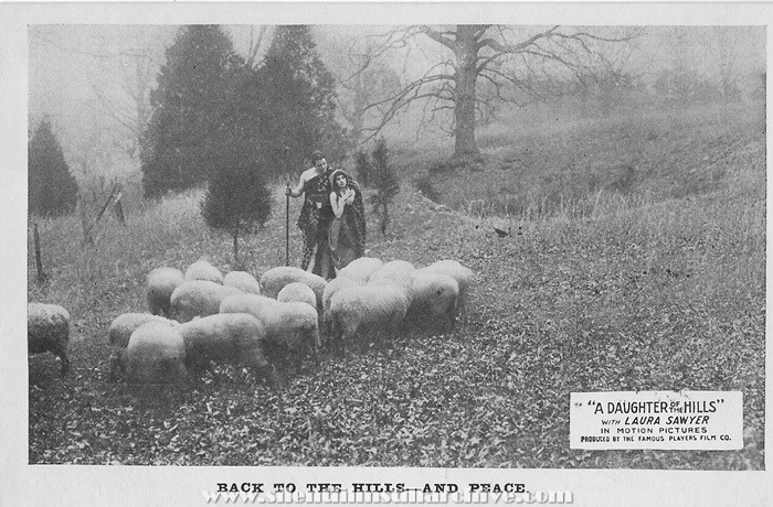 Postcard for THE DAUGHTER OF THE HILLS (1913) with Laura Sawyer