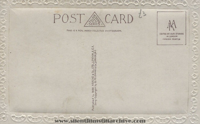 Talkie Song Series Postcard from Max Kracke & Co.