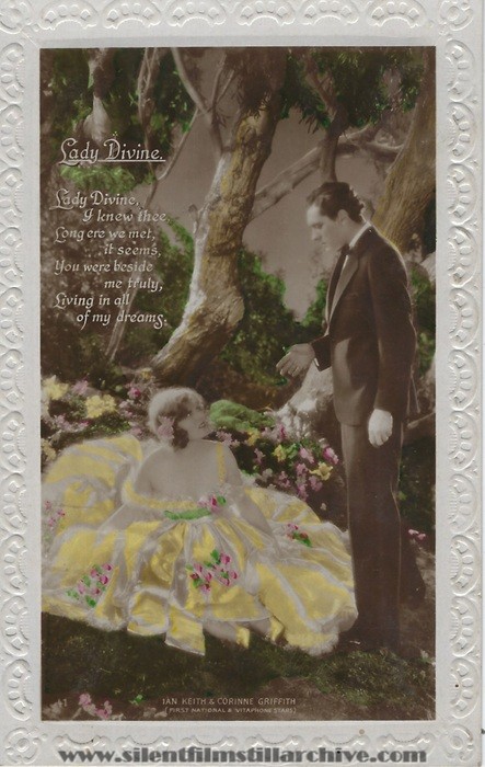 Talkie Song Series postcard for THE DIVINE LADY (1929) with Corinne Griffith and Ian Keith