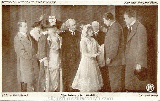 ESMERELDA (1915) Photocard with Fuller Mellish and Mary Pickford.