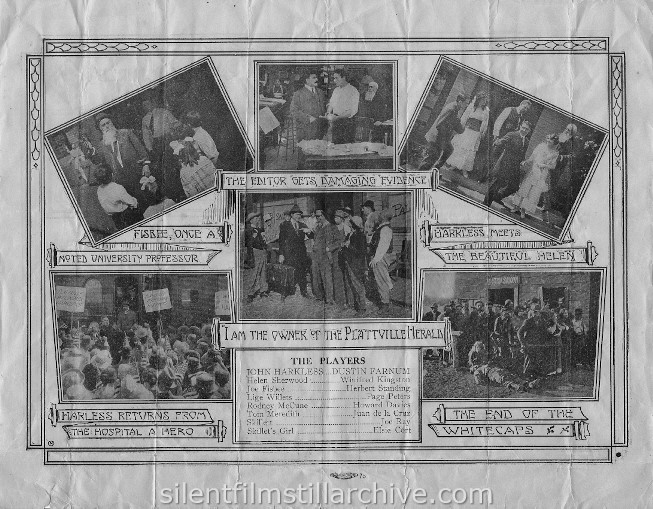 Dustin Farnum in THE GENTLEMAN FROM INDIANA (1915) movie herald