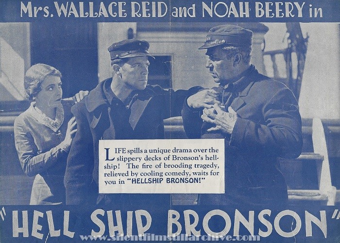 Herald for HELLSHIP BRONSON (1928) with Dorothy Davenport Reid and Noah Beery