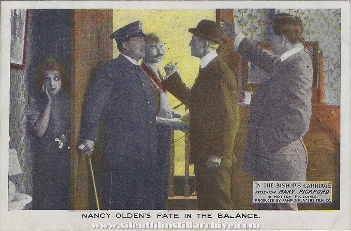 Postcard for IN THE BISHOP'S CARRIAGE (1913) with Mary Pickford and House Peters