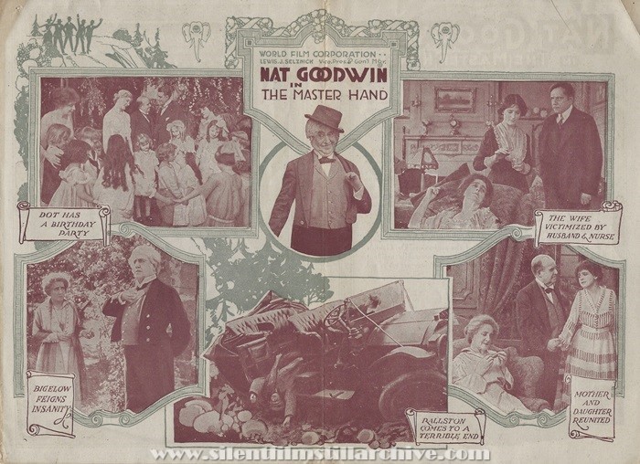 Herald for THE MASTER HAND (1915) with Nat Goodwin, Theodore Babcock, and Julia Stuart
