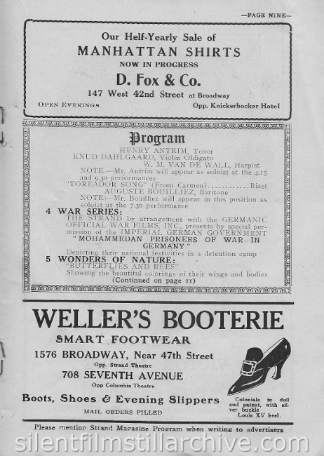 Strand Theatre Program