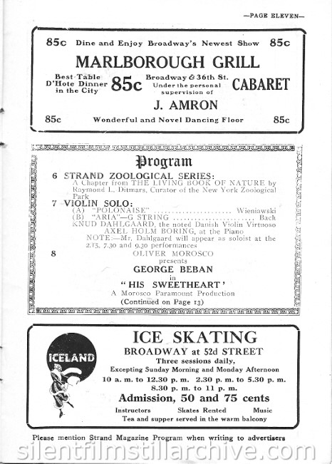 Strand Theatre Program