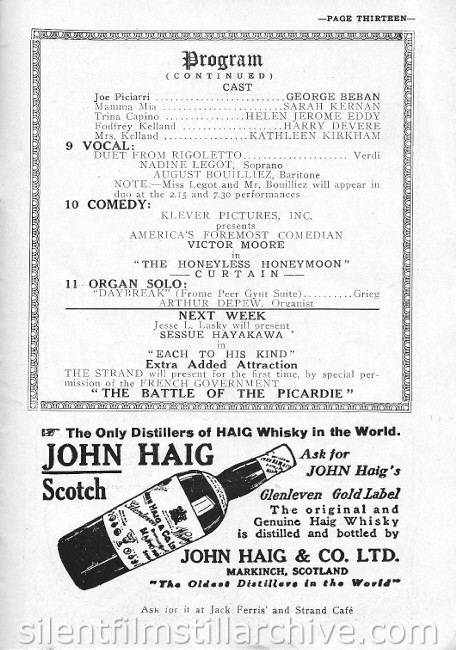 Strand Theatre Program