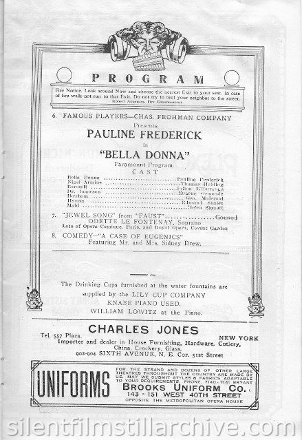 Strand Theatre Program