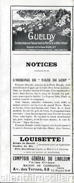 Lutetia Cinma, Paris, France program for the week of June 14, 1918