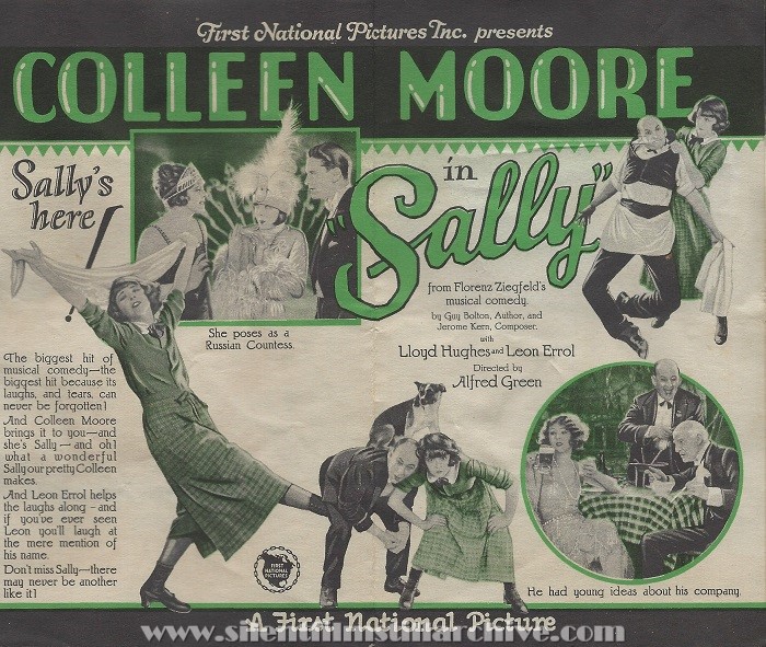 Advertising herald for SALLY (1925) with Colleen Moore and Leon Errol