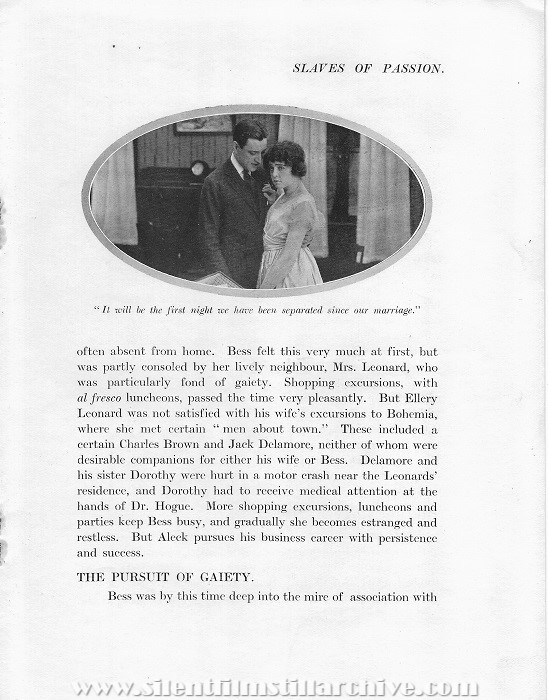 SLAVES OF PASSION [The Iron Ring] Pressbook with Edward Langford and Gerda Holmes