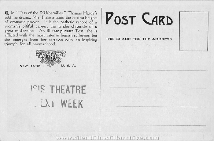 TESS OF THE D'URBERVILLES (1913) postcard 