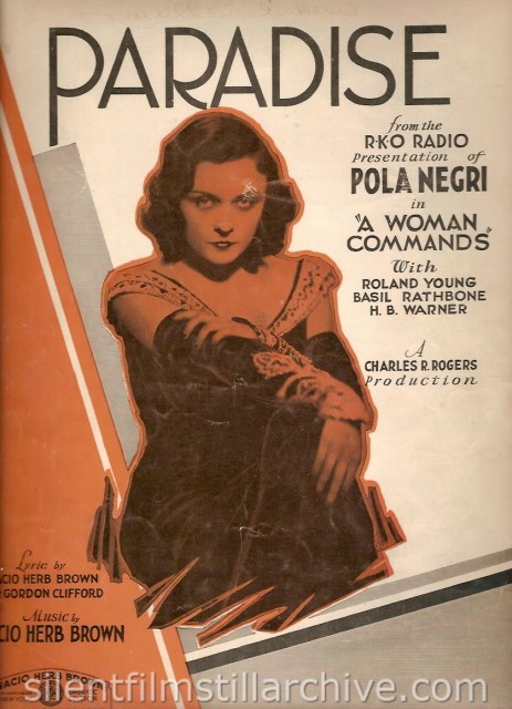 Pola Negri Sheet Music