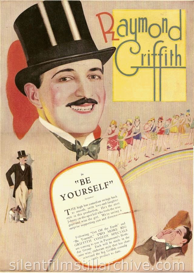Unproduced film BE YOURSELF (1926) with Raymond Griffith