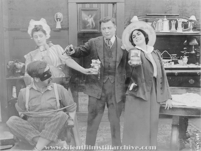 Jane Bernoudy, Jack Prescott and Fritzi Brunette in A CASE OF BEANS (1915)