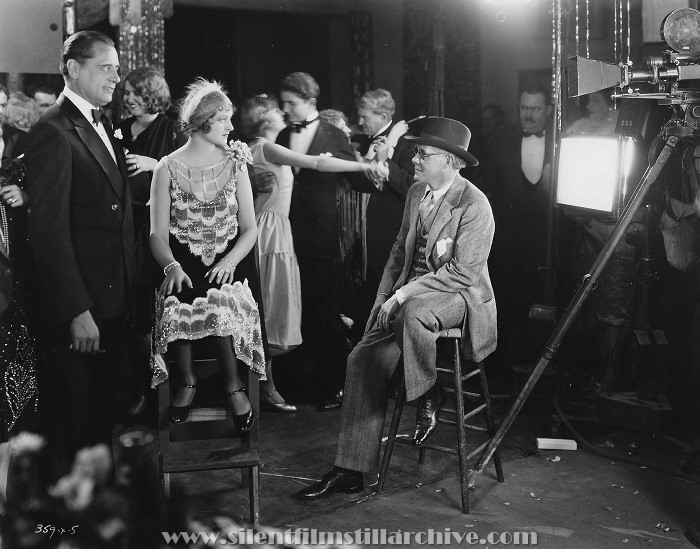 Sam Hardy, Eleanor Boardman, and director John P. McCarthy in DIAMOND HANDCUFFS (1928)
