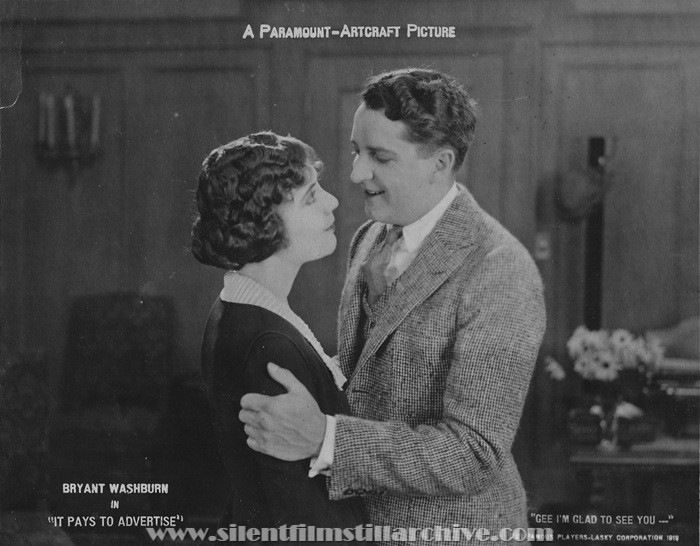 Lois Wilson and Bryant Washburn in IT PAYS TO ADVERTISE (1919)