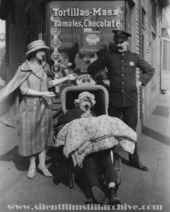 Helen Dare, Bobby Dunn, and Garry O'Dell in ONE STORMY ORPHAN (1922)