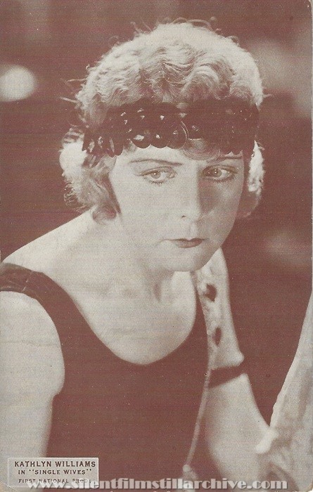 Postcard for SINGLE WIVES (1924) with Kathlyn Williams