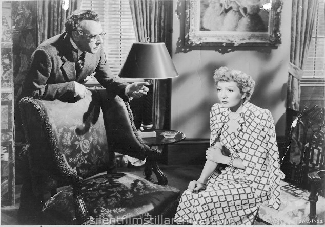 George Coulouris and Claudette Cobert in SLEEP, MY LOVE (1948)