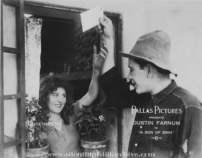 Winifred Kingston and Wilfred McDonald in A SON OF ERIN (1916)