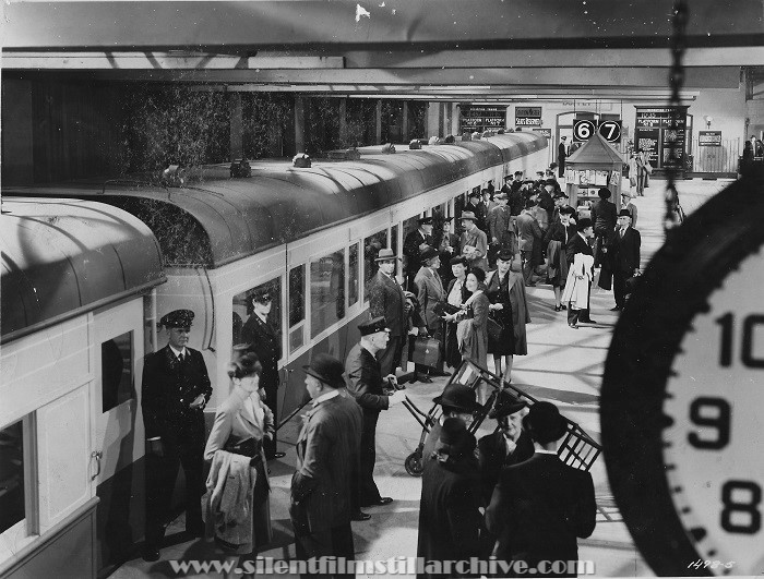Train scene from TERROR BY NIGHT (1946)