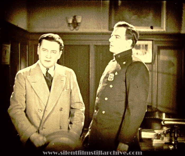 Frame enlargement from THE MAKING OF O'MALLEY (1925) with Thomas Carrigan and Milton Sills.