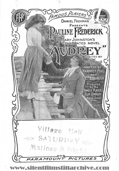 Herald for AUDREY (1916) with Pauline Frederick and Charles Waldron
