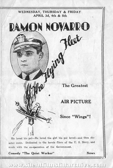Baltimore, Maryland, Waverly Theatre program for April 1, 1929 featuring Ramon Novarro