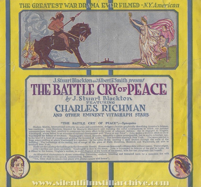 Herald for THE BATTLE CRY OF PEACE (1915) with Charles Richman.