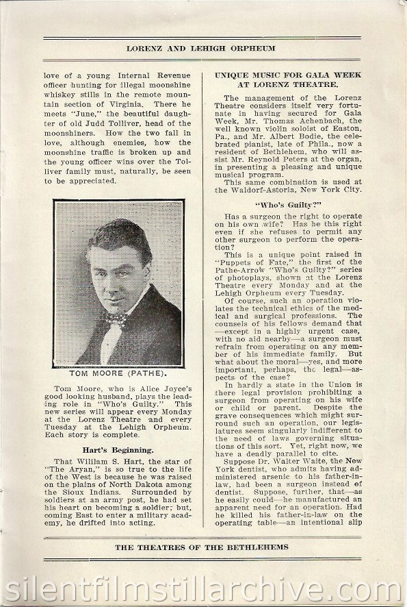 Lorenz and Lehigh Orpheum Theaters of Bethlehem, Pennsylvania, program for the week of May 15, 2015