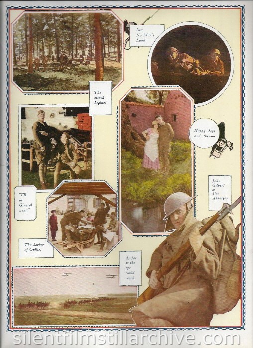 Program for THE BIG PARADE (1925)  with John Gilbert and Rene Adore.