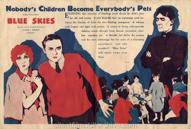 Advertising Herald for BLUE SKIES (1929) with Helen Twelvetrees and Frank Albertson.