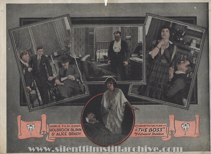 Herald for THE BOSS (1915) with Holbrook Blinn and Alice Brady