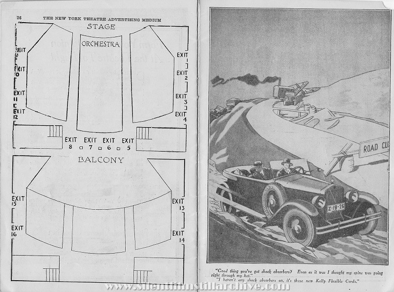 Teller's Shubert Theatre, movie program, October 31, 1926