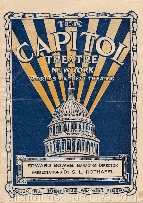 Capitol Theatre program