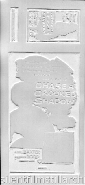 Ad slicks for CHASE A CROOKED SHADOW (1958)