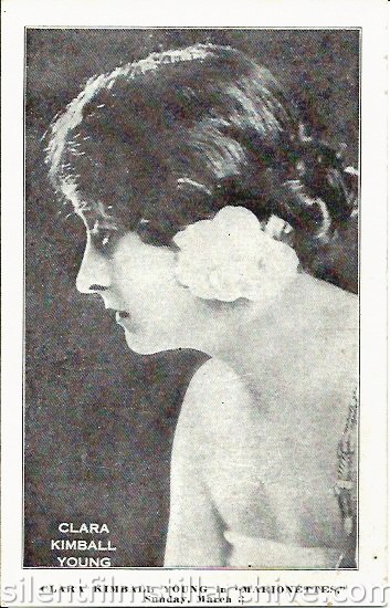 Clara Kimball Young on the Dearborn Theatre program, February 25, 1918, Chicago, Illinois