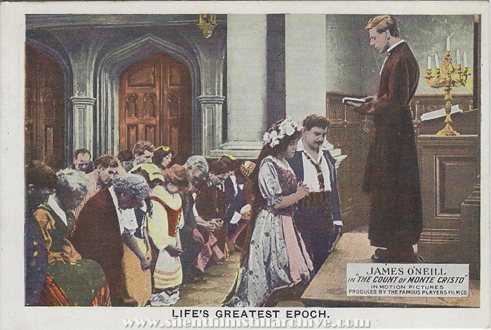 Postcard for THE COUNT OF MONTE CRISTO (1913) with James O'Neill and Nance O'Neil