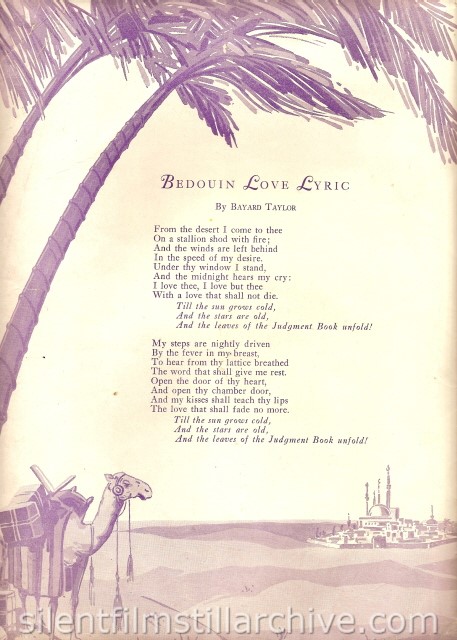 DESERT SONG (1929) program