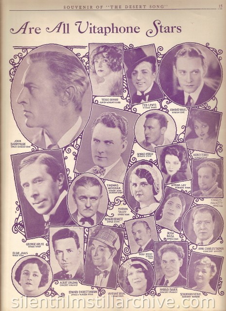 DESERT SONG (1929) program