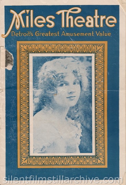 Miles Theatre program featuring Mary Miles Minter