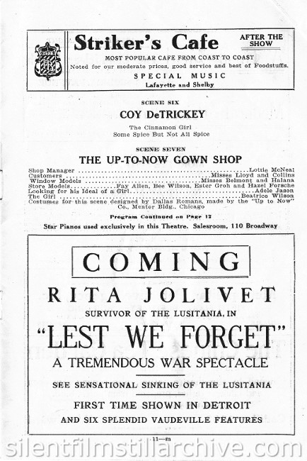 Miles Theatre program for April 29, 1918