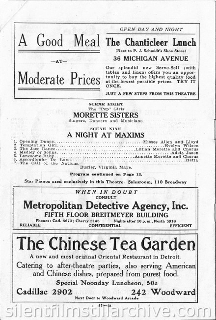 Miles Theatre program for April 29, 1918