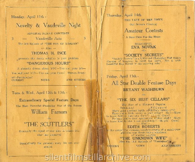 Elizabeth, New Jersey Lyric Theatre program