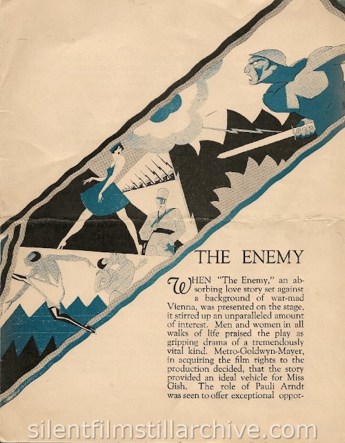 THE ENEMY (1928) program